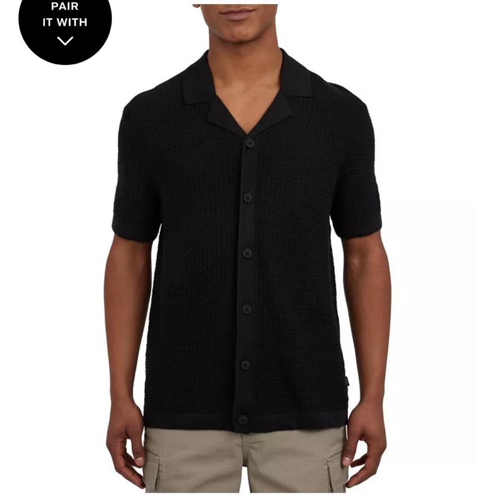 DKNY
Men's Grid Sweater Camp Shirt,Sz.M!NWT